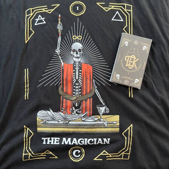 Cloak Brand Major Arcana t-shirt + tarot cards The Magician graphic tee unisex L - Picture 1 of 7